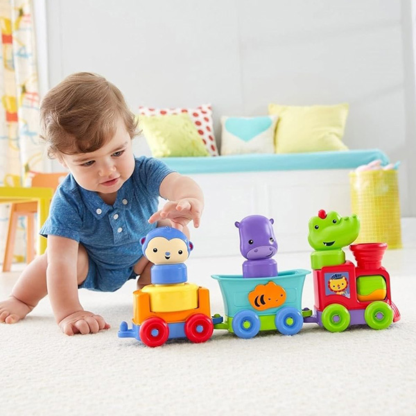 Mattel Fisher-Price Silly Safari Rattle &amp; Roll Animal Train