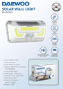 Daewoo Outdoor Solar Wall Light with Motion Sensor 50 LED