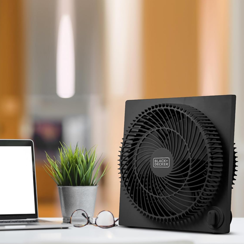 Black &amp; Decker Frameless Box Fan 9 In. Black