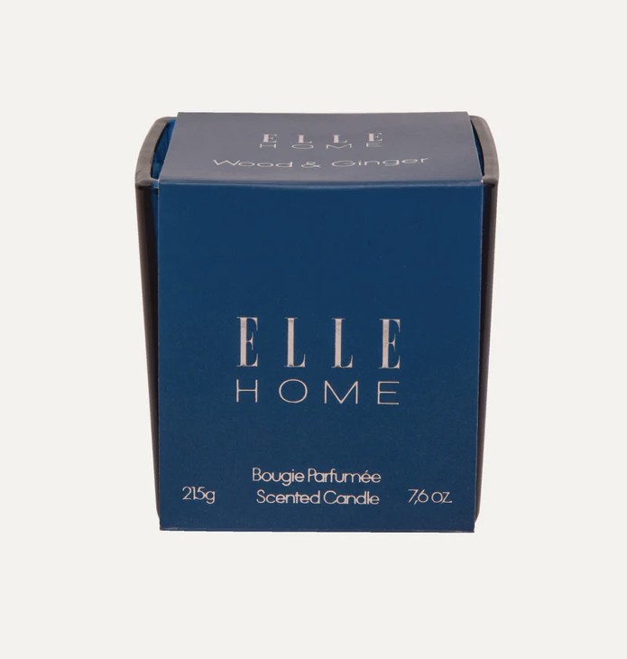 Elle Home Wood Ginger Vanilla Scented Candle