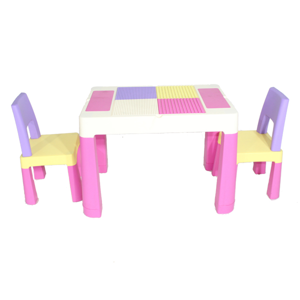 Duramade Kids Game Table with Blocks 28 x 18.5 x 21.25 In. (72x47x54cm)
