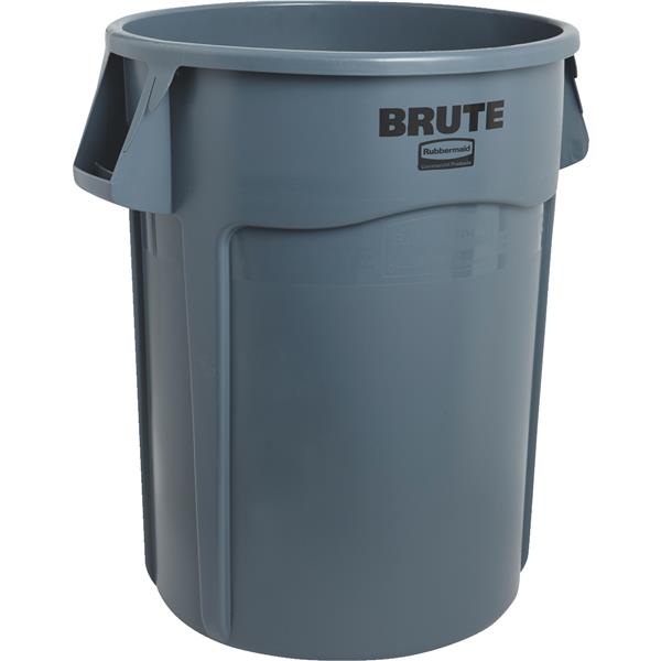 Rubbermaid Commercial Brute Plastic Commercial Trash Can 44 Gal., Grey