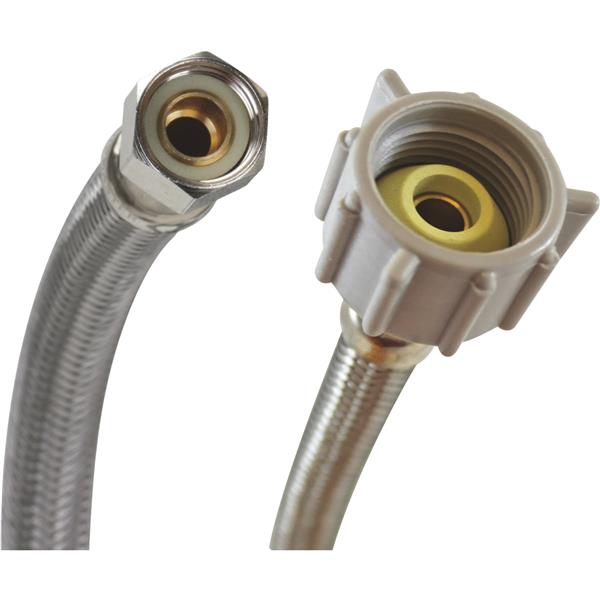 ****Fluidmaster 3/8In. Comp x 7/8In. Ballcock x 12In. L Braided Toilet Connector, Stainless Steel