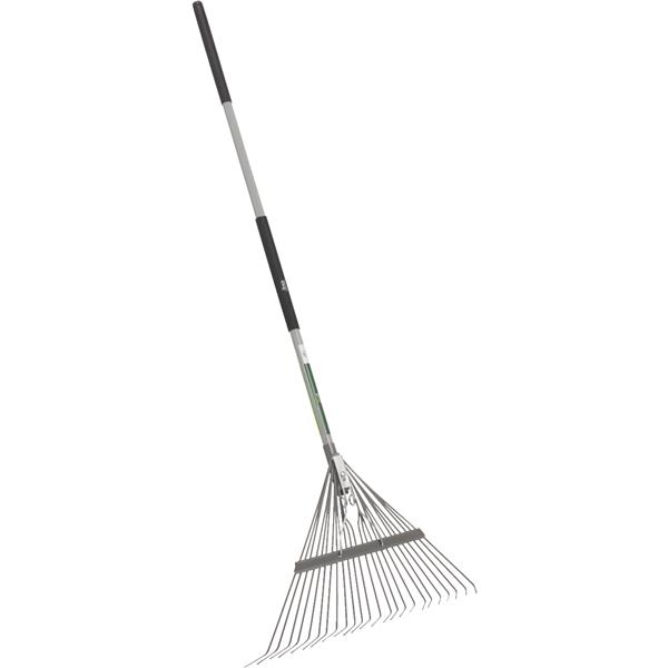 Best Garden Steel Leaf Rake 24 In. with 50 In. Fiberglass Handle (24-Tine)