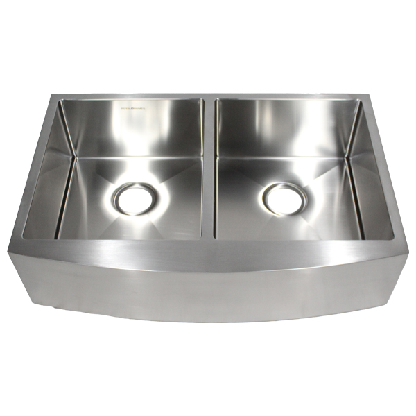 ^Royal Homes Double Bowl Apron Kitchen Sink 32.9 x 22 x 8.9 In.