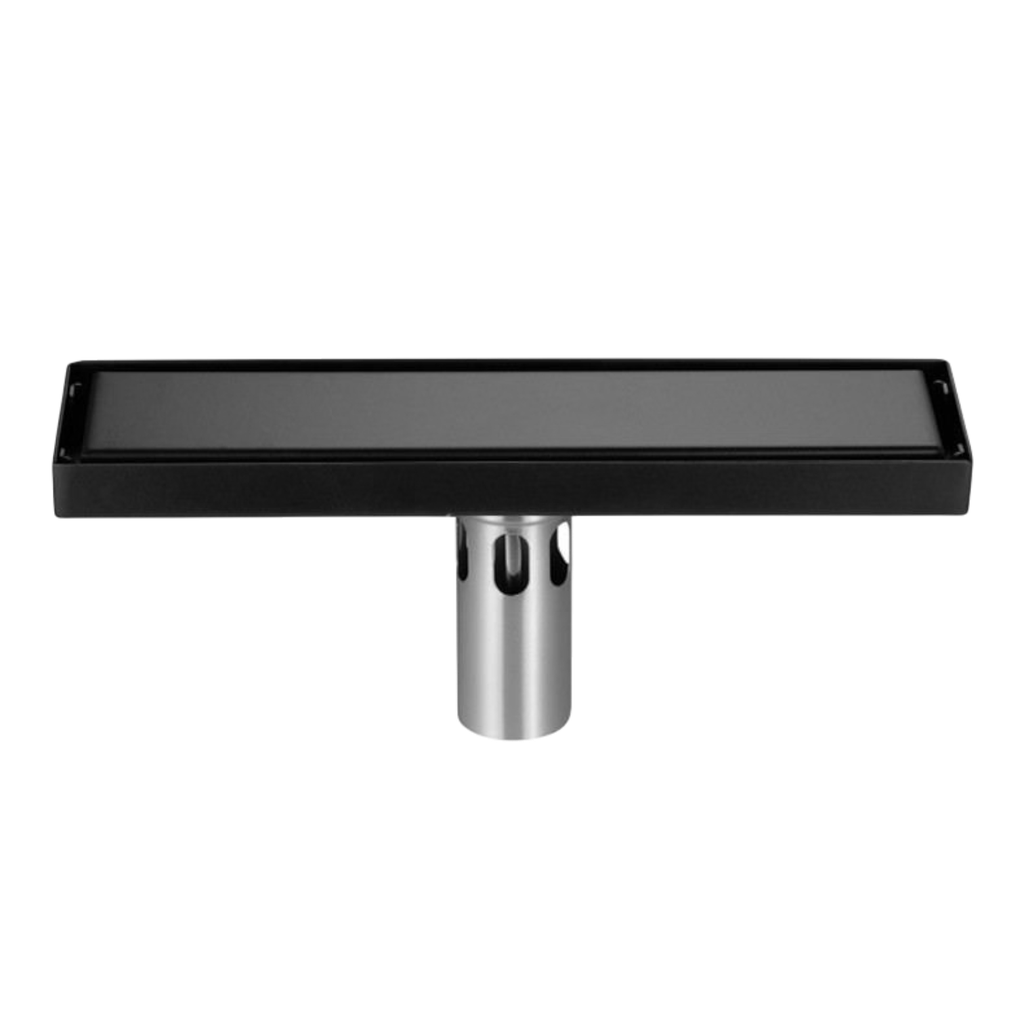Royal Homes Linear Shower Floor Drain 11 x 3.1 In. Black