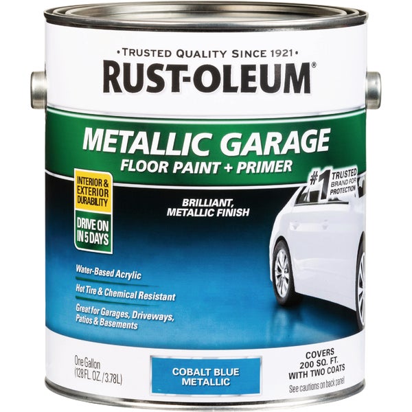 ****Rust-Oleum Metallic Garage Floor Paint + Primer, 1 Gal., Cobalt Blue