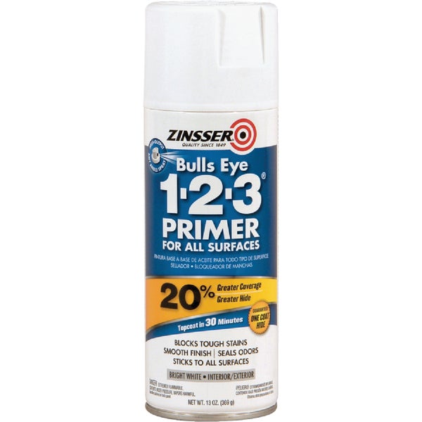 Zinsser Bulls Eye 1-2-3 Primer Spray 13 Oz., White