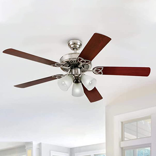 Westinghouse Vintage Ceiling Fan 52 In. Brushed Nickel Finish (C.F.M - 4335)
