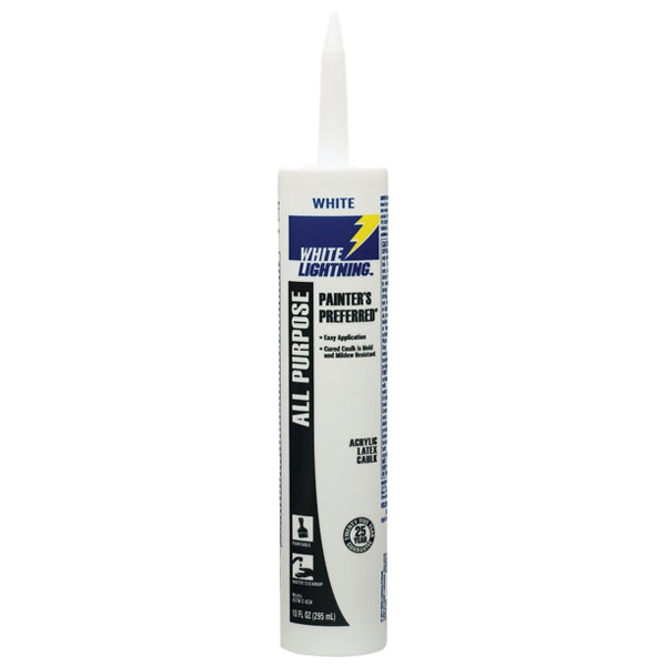 ^White Lightning Painter's Preferred Acrylic Latex Caulk 10 Oz. White