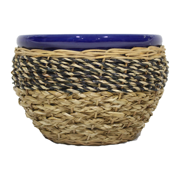 ****Classy Homes Ceramic Plant Pots Seagrass M