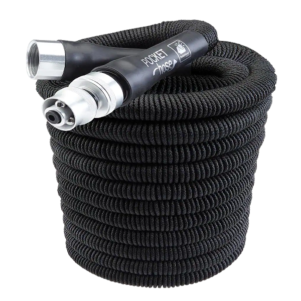 Pocket Hose Original Silver Bullet Expandable Garden Hose 3/4 In. 50 Ft. Black