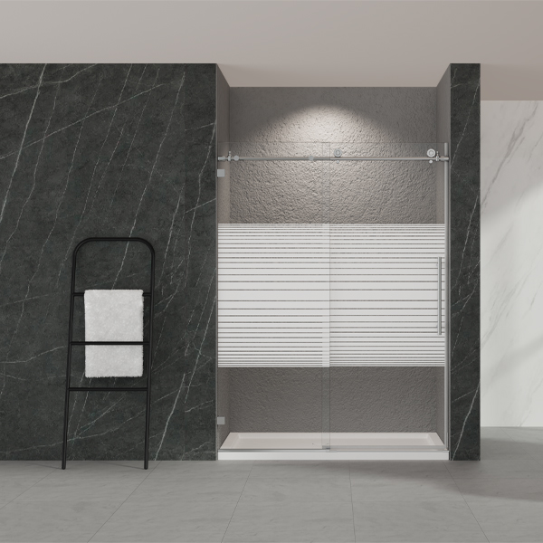 Royal Homes Shower Enclosure 60x 73 In. Left Hand Direction Stripe Print