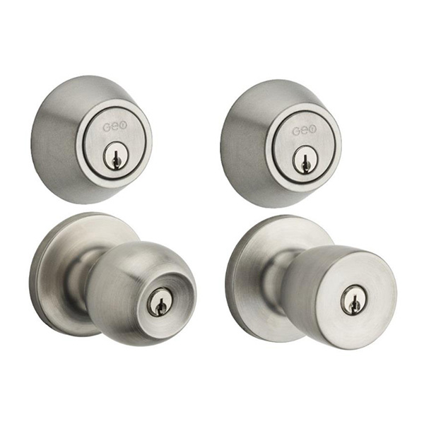 ****GEO Entry Ball Door Knob Combo - Single Cylinder 91170-027