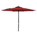 Outdoor Expressions Market Patio Umbrella 7.5 Ft. Crimson Red with Chrome Plated Hardware
