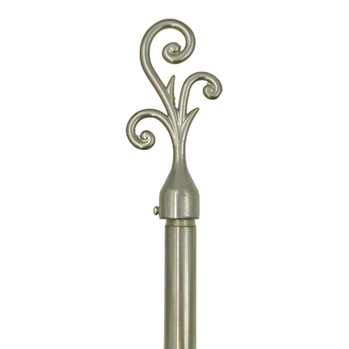 Classy Homes Curtain Rod 84-120 In., Silver - Plated
