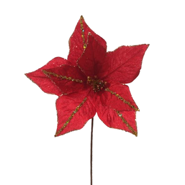****Miro Christmas Poinsettia 8P 30x30cm, Red-Gold