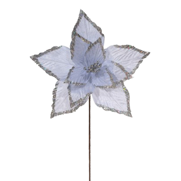 Miro Christmas Poinsettia 11P 35x40cm Silver