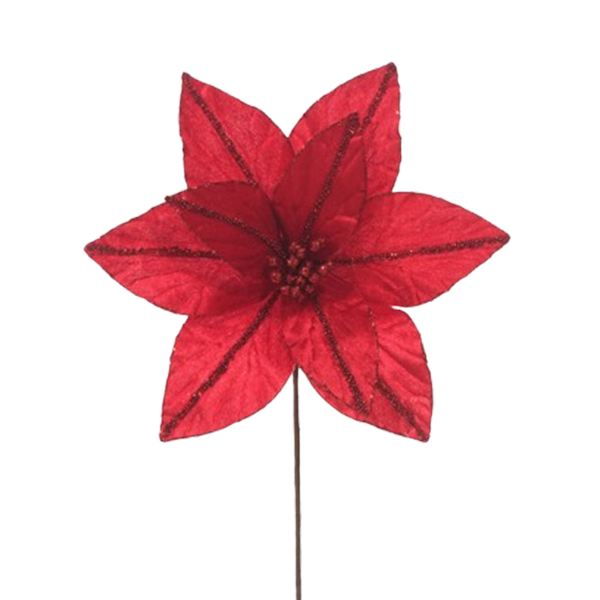 Miro Christmas Poinsettia 30x20cm 9P , Red
