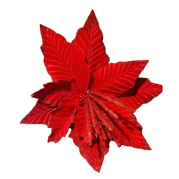 Christmas Poinsettia Stem 38cm