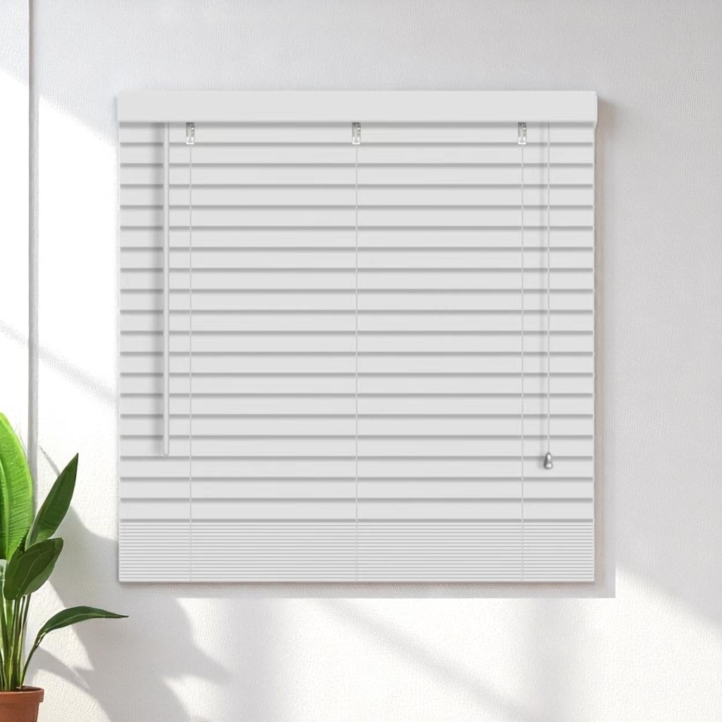 Kenneth Cole Paulownia Wood Venetian Blinds 78 x 90.5 In. (198x230cm), White