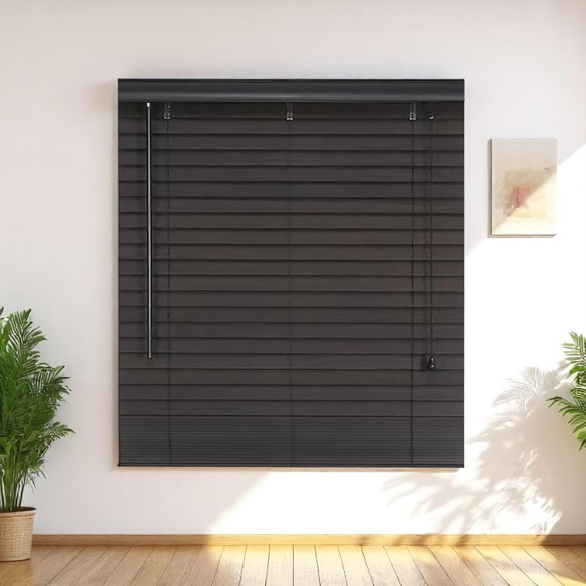 Kenneth Cole Paulownia Wood Venetian Blinds 30"x90.5" (76x230Cm), Dark Brown