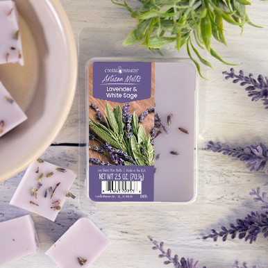 Candle Warmers Artisan Wax Melts, Lavender &amp; White Sage