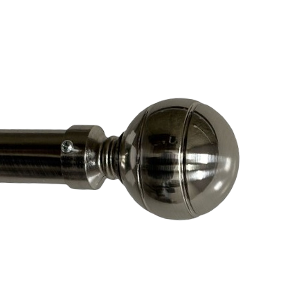 Classy Homes Curtain Rod 48-84 in Double Silver 25/28