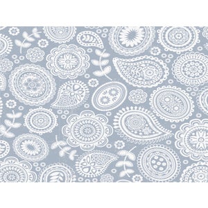 Con-Tact Grip Print Non-Adhesive Shelf Liner 18 In. x 4 Ft. Paisley Pewter