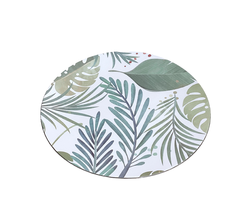 Decore Plastic Charger Plate, Palms