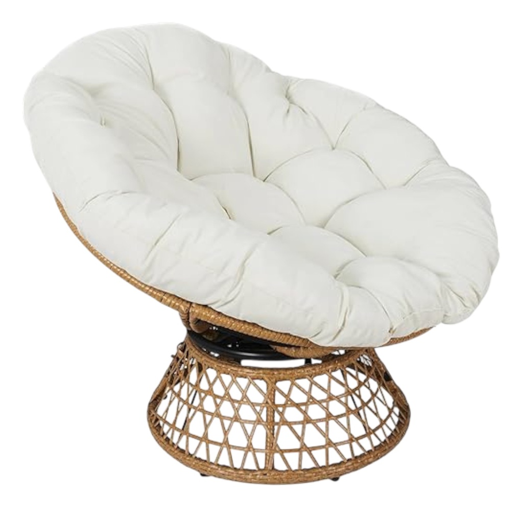 Kenneth Cole Veracruz Wicker Parabola Chair, White