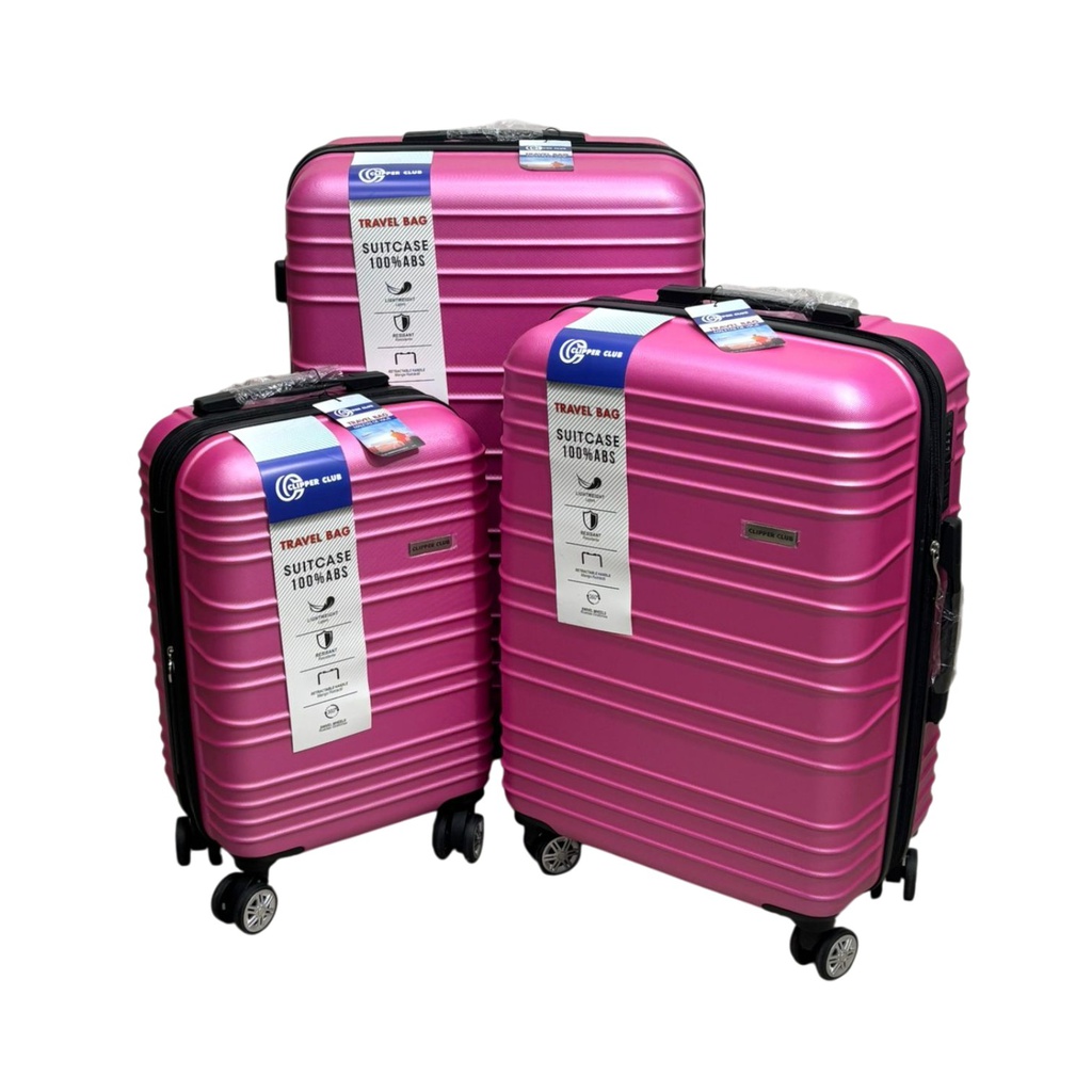 Clipper Club Luggage Set, Rose Pink