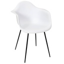 Kenneth Cole Nikola Arm Chair, Frost White