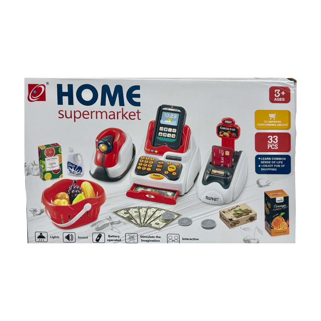 Duramade Cash Register Play Set with Food