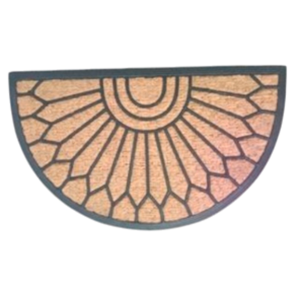 Classy Homes Coco Rubber Non-Brushed Panama Mat 18 x 30 In., 8mm Thick