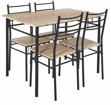 Kenneth Cole Luka Cafe Table with 4 Chairs, Oak
