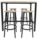 Kenneth Cole Luka Cafe Table with 4 Stools, Oak
