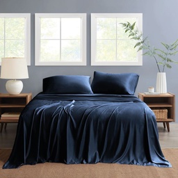 [NSH4PC-QUEEN-NVB] Nautica Queen Sheet Set 4pc Navy