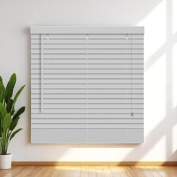 [KC202052334GY] Kenneth Cole Paulownia Wood Venetian Blinds 72"x90.5" (183x230Cm), Grey