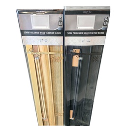 [KC202052333BR] Kenneth Cole Paulownia Wood Venetian Blinds 60"x90.5" (152x230Cm), Dark Brown