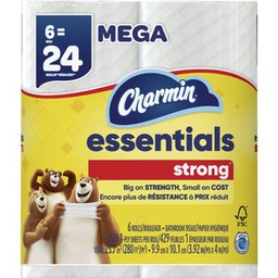[3077204515] Charmin Essentials Strong Toilet Paper (6 Mega Rolls)