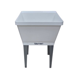 [BMLB2325] Bisman Plastic Laundry Tub with Metal Legs 23 x 25 x 15 In.