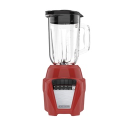 [BL0876-1RDLA] Black &amp; Decker 8-Speed Blender Glass Jar, Red