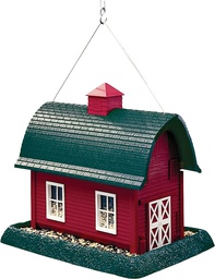 [9061 / 6990865] ****North States Wild Bird Feeder Barn, Pole Mounting 8 lb. 11.5 In. H, Plastic, Red