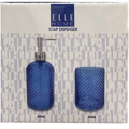 [EB202406191] Elle Home 2pc Soap Dispenser Set, Blue