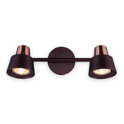 [8764CG-2L RHIWL31696] Royal Homes Indoor Wall Light,2 x GU10 50W Coffee &amp; Gold