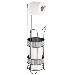 [RHFTPH31688] Royal Homes Freestanding Toilet Paper Holder, Diamond/ Black