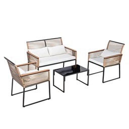 [854-ALLEGNA] Ideal Furniture Patio Set, Natural