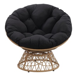 [KCWF2024082627-BK] Kenneth Cole Veracruz Wicker Parabola Chair, Black