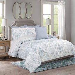 [BCSQ50965] CHD 10pc Queen Comforter Set, Aspen Grey